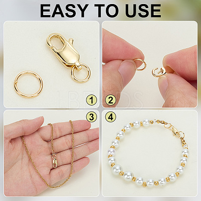 20Pcs Brass Lobster Claw Clasps KK-ME0003-50-1