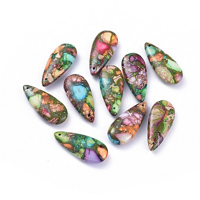 Natural Regalite/Imperial Jasper/Sea Sediment Jasper Pendants G-F590-07-1