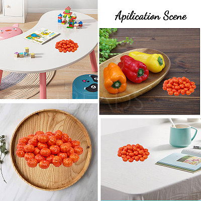 Mini Foam Imitation Pumpkin DJEW-WH0063-36-1