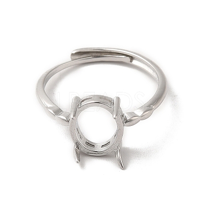 Adjustable Brass Solitaire Ring Settings KK-C022-02P-1