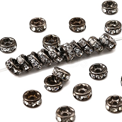 Brass Rhinestone Spacer Beads RB-A014-Z5mm-01B-1