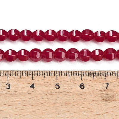 Lab Grown Red Corundum Beads Strands GG-CBAC488-04B-1