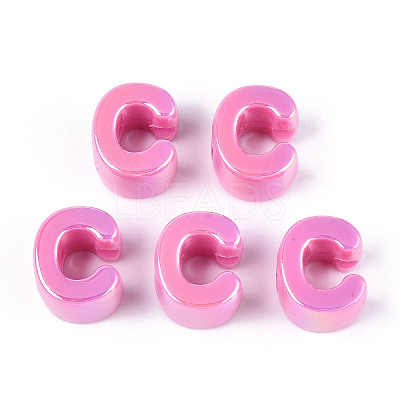 UV Plating Opaque Acrylic Beads PACR-ZX018-04C-1