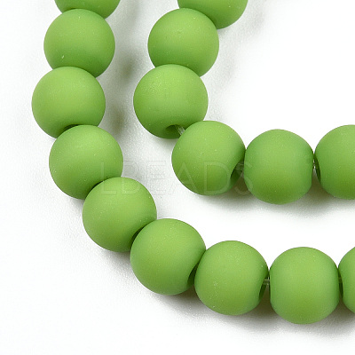 Opaque Glass Beads Strands GLAA-T032-P6mm-MD06-1