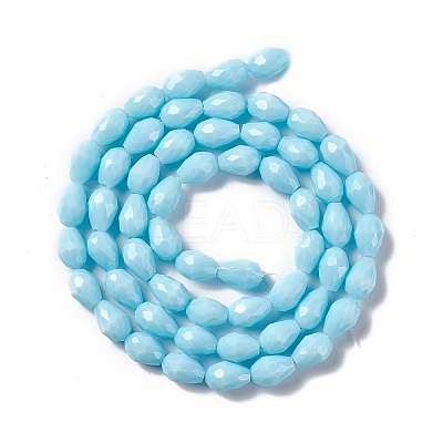 Faceted Glass Beads Strands GLAA-E037-01G-1