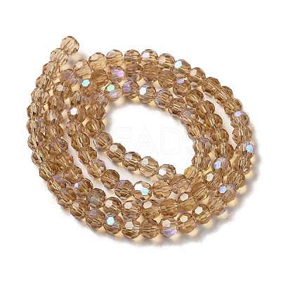 Electroplate Transparent Glass Beads Strands EGLA-A035-T6mm-L17-1