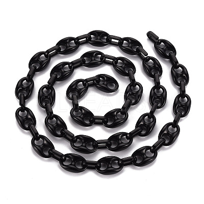 Handmade Opaque Acrylic Coffee Bean Chains LS-CHAC-ZX0001-01D-1