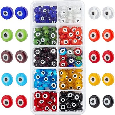 Handmade Evil Eye Lampwork Bead LAMP-PH0002-04-1