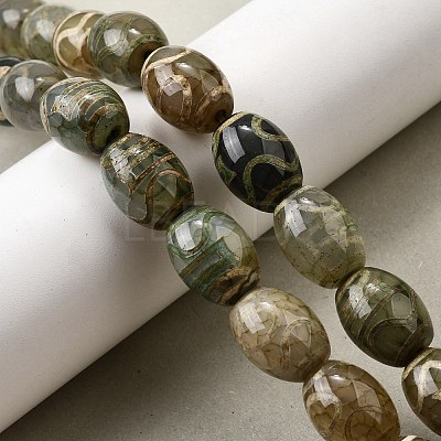 Tibetan Style dZi Beads Strands G-S389-A14-1