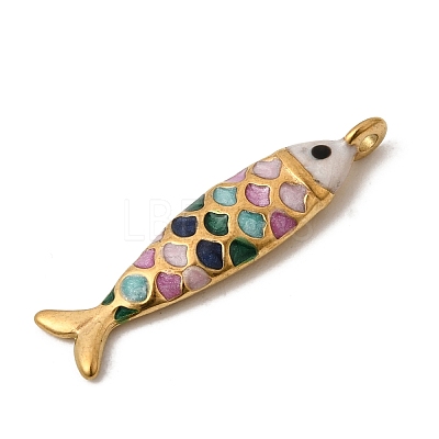 304 Stainless Steel Enamel Pendants STAS-B128-52G-06-1