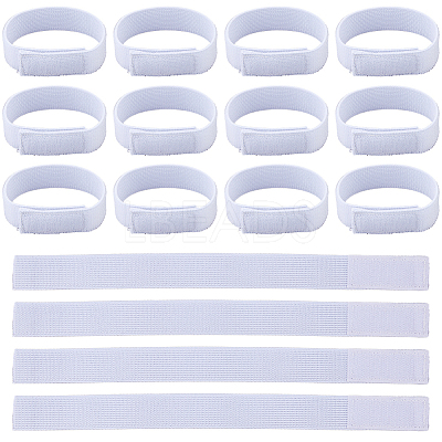 16Pcs Polyester & Nylon Elastic Straps with Hook and Loop Fastener AJEW-FH0007-61B-1