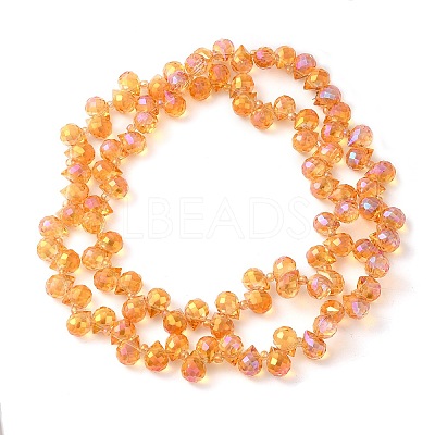 Electroplate Glass Beads Strands EGLA-D030-17M-1
