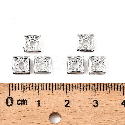 Brass Rhinestone Spacer Beads RSB072-17S-1
