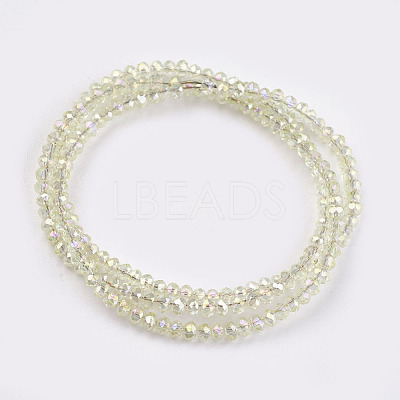 Electroplate Glass Beads Strands EGLA-J025-F24-1