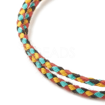 5Pcs Macrame Cotton Braided Cord Anklets Set AJEW-AN00486-05-1