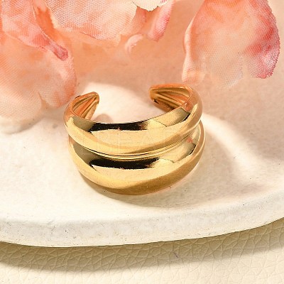 304 Stainless Steel Open Cuff Rings for Unisex RJEW-R010-06S-1