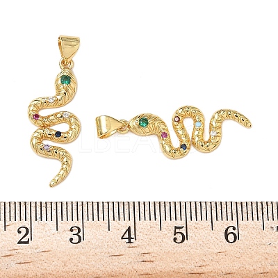 Brass Micro Pave Cubic Zirconia Pendants KK-L243-29G-02-1