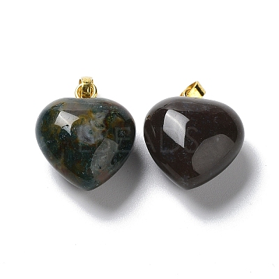 Natural Moss Agate Pendants G-I311-A08-G-1