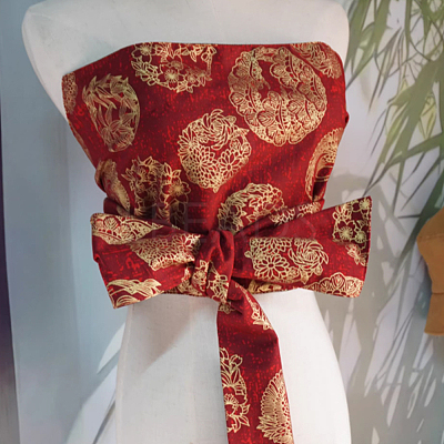 Dragon Pattern Cotton Fabric DIY-WH0579-96A-1