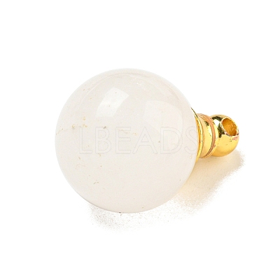 Natural Quartz Crystal Perfume Bottle Pendants G-K338-22G-03-1