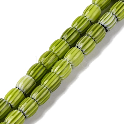 Handmade Lampwork Chevron Beads Strands LAMP-K041-01B-26-1
