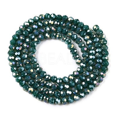 Electroplate Glass Beads Strands EGLA-A044-P2mm-B09-1