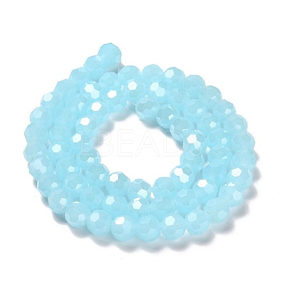 Electroplate Glass Beads Strands EGLA-A035-J8mm-A09-1