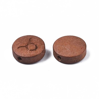 Laser Engraved Wood Beads WOOD-S053-53F-1