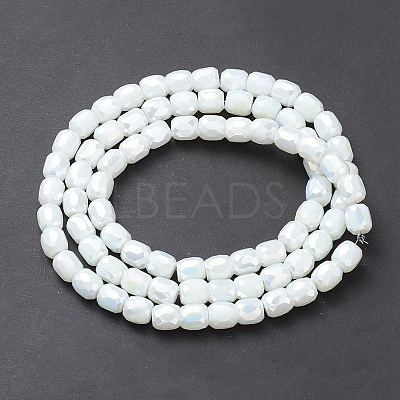 Electroplate Glass Beads Strands EGLA-K015-08I-1