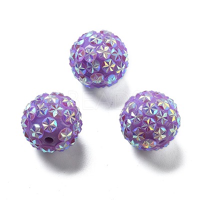Acrylic Rhinestone Ball Beads OACR-A035-01M-1