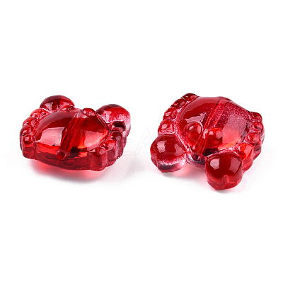 Transparent Spray Painted Glass Beads GLAA-N035-026-C03-1
