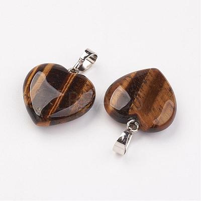 Natural Tiger Eye Pendants G-G956-B01-FF-1
