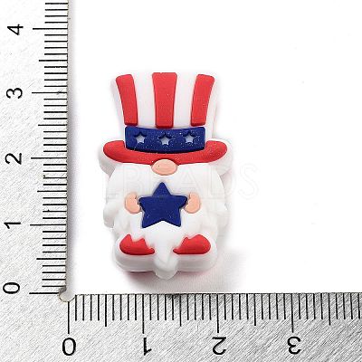 Independence Day Theme Silicone Beads SIL-M005-01E-1