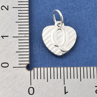 925 Sterling Silver Heart with Capital Letter Charms STER-S009-13Q-S-1