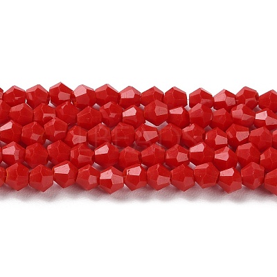 Opaque Solid Color Imitation Jade Glass Beads Strands GLAA-F029-P4mm-02-1