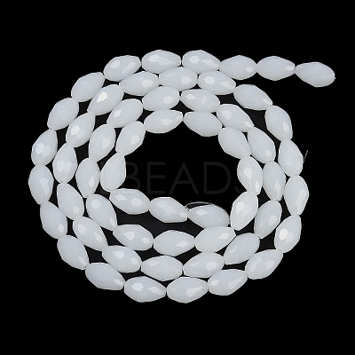 Electroplate Imitation Jade Glass Beads Strands EGLA-N013-J4mm-D03-1