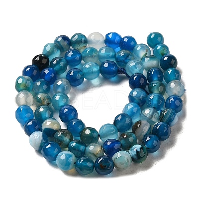Natural Striped Agate/Banded Agate Beads AGAT-6D-2-1
