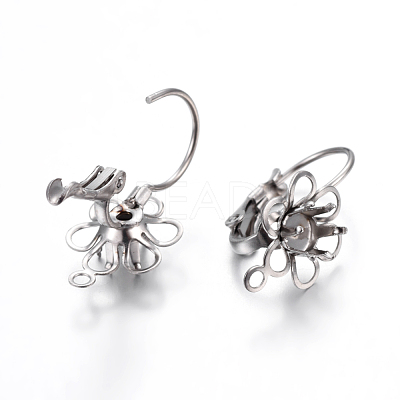 Tarnish Resistant 304 Stainless Steel Leverback Earring Findings X-STAS-P223-24P-1