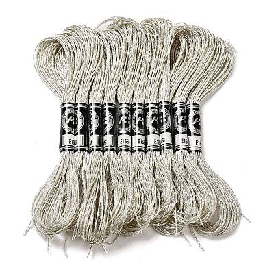10 Skeins 12-Ply Metallic Polyester Embroidery Floss OCOR-Q057-A02-1