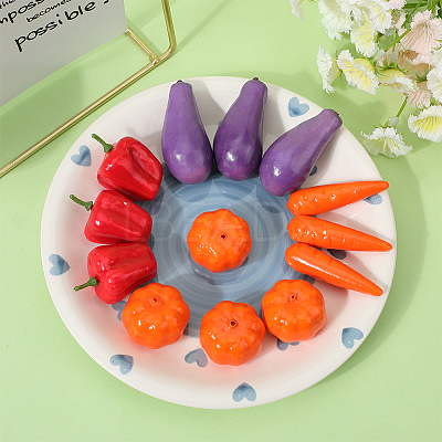 40Pcs 4 Styles Foam Artificial Vegetables AJEW-GF0009-58-1