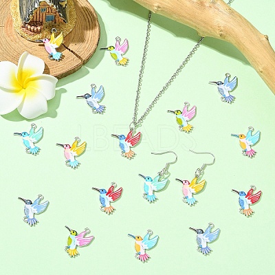 24Pcs 6 Colors Alloy Enamel Connector Charms FIND-YW0011-63-1