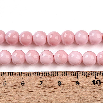 Baking Paint Glass Beads Strands DGLA-N012-8mm-01-1