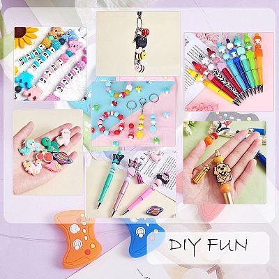 20Pcs Mushroom Silicone Focal Beads JX901H-1