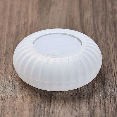 Flat Round Silicone Candle Holder Molds DIY-A053-10-1