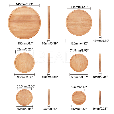 Bamboo Round Plant Saucer AJEW-GA0001-97-1