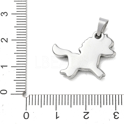 304 Stainless Steel Pendants STAS-B141-01B-P-1