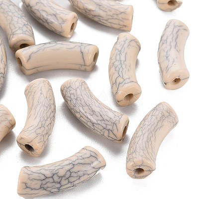 Opaque Crackle Acrylic Beads MACR-S372-001N-006-1