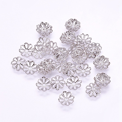 Long-Lasting Plated Brass Fancy Bead Caps X-KK-F711-01P-1