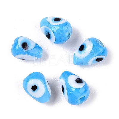 Handmade Evil Eye Lampwork Beads LAMP-T021-16C-1