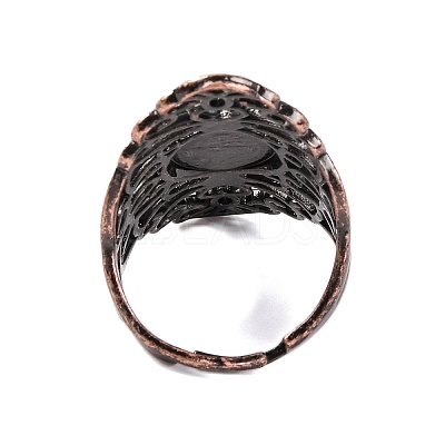 Natural Carnelian Retro Finger Rings RJEW-B067-02R-21-1